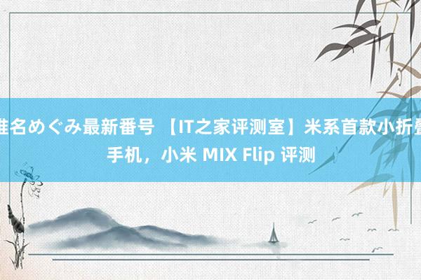 椎名めぐみ最新番号 【IT之家评测室】米系首款小折叠手机，小米 MIX Flip 评测