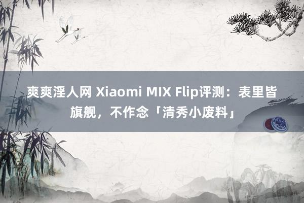 爽爽淫人网 Xiaomi MIX Flip评测：表里皆旗舰，不作念「清秀小废料」