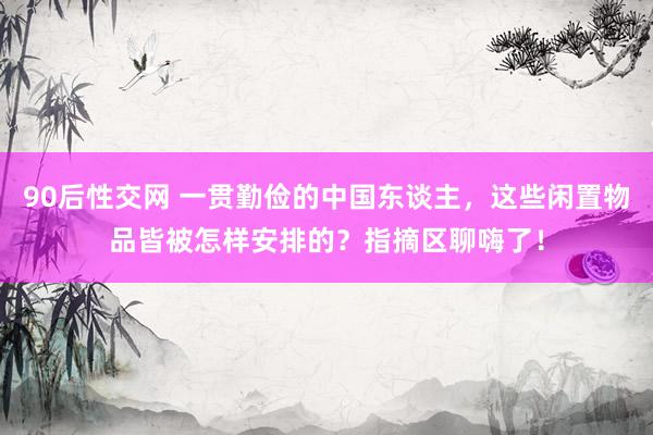 90后性交网 一贯勤俭的中国东谈主，这些闲置物品皆被怎样安排的？指摘区聊嗨了！