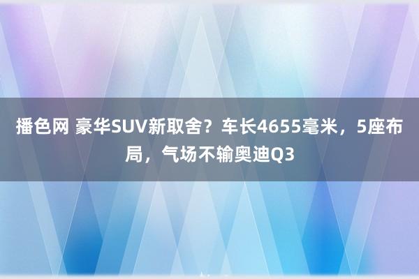 播色网 豪华SUV新取舍？车长4655毫米，5座布局，气场不输奥迪Q3