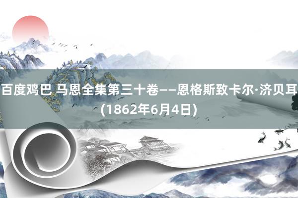 百度鸡巴 马恩全集第三十卷——恩格斯致卡尔·济贝耳(1862年6月4日)