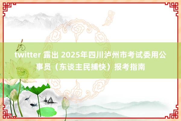 twitter 露出 2025年四川泸州市考试委用公事员（东谈主民捕快）报考指南